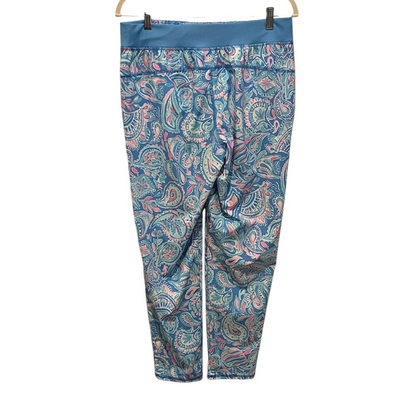 Lilly Pulitzer luxletic run around pant in Zanzibar blue fish kiss size Medium - Picture 2 of 8